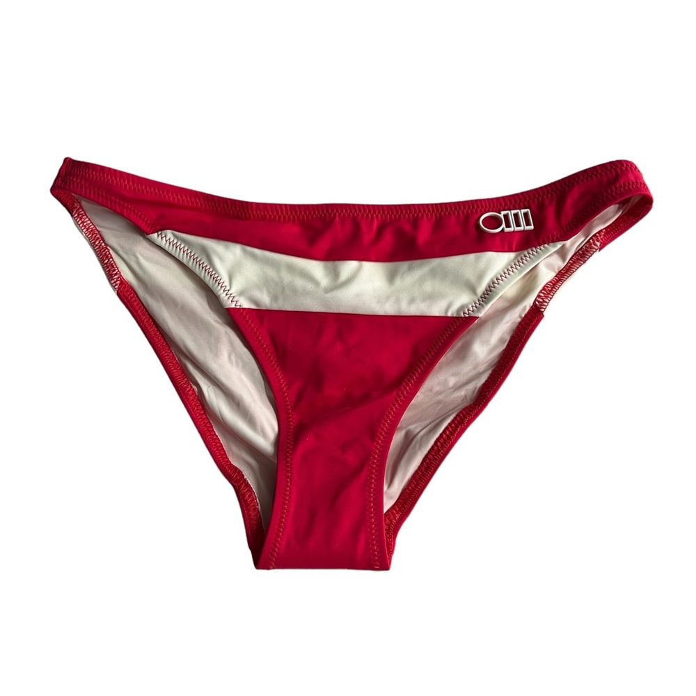 Solid & Striped S red and white bikini bottoms